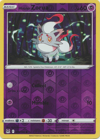 Karta Pokémon - Lost Origin - 075/196 - Hisuian Zorua (Reverse Holo)