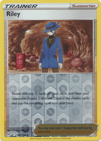Karta Pokémon - Lost Origin - 166/196 - Riley (Reverse Holo)