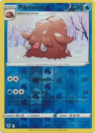 Karta Pokémon - Astral Radiance - 032/189 - Piloswine (Reverse Holo)
