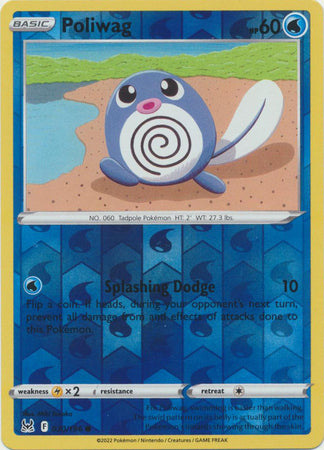 Karta Pokémon - Lost Origin - 030/196 - Poliwag (Reverse Holo)