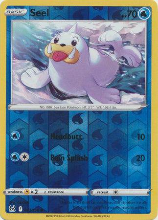 Karta Pokémon - Lost Origin - 033/196 - Seel (Reverse Holo)