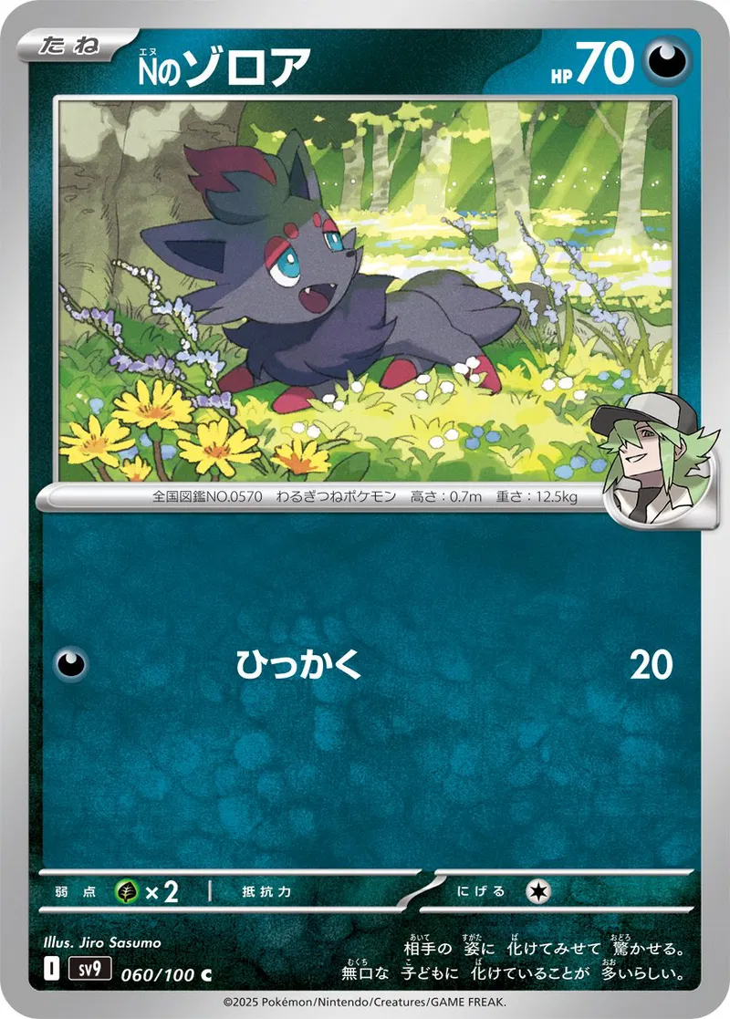 ポケモンカードゲーム 2022 POKEMON SV9 JP NS ZORUA ART RARE 2022 POKEMON SV9 JP NS ZORUA ART RARE N's Zorua AR 108/100