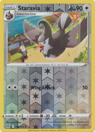 Karta Pokémon - Brilliant Stars - 118/172 - Staravia (Reverse Holo)