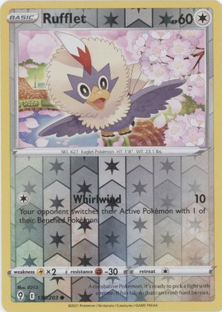 Karta Pokémon - Evolving Skies - 136/203 - Rufflet (Reverse Holo)