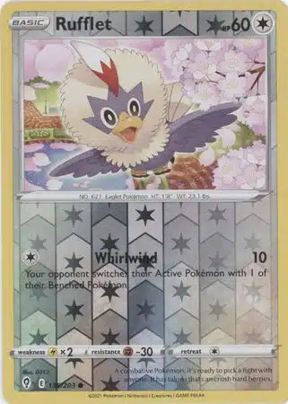 Karta Pokémon - Evolving Skies - 136/203 - Rufflet (Reverse Holo)