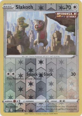 Karta Pokémon - Evolving Skies - 129/203 - Slakoth (Reverse Holo)