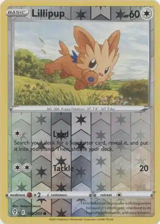 Karta Pokémon - Evolving Skies - 133/203 - Lillipup (Reverse Holo)