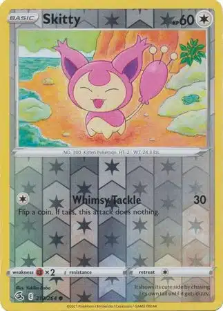 Karta Pokémon - Fusion Strike - 210/264 - Skitty (Reverse Holo)