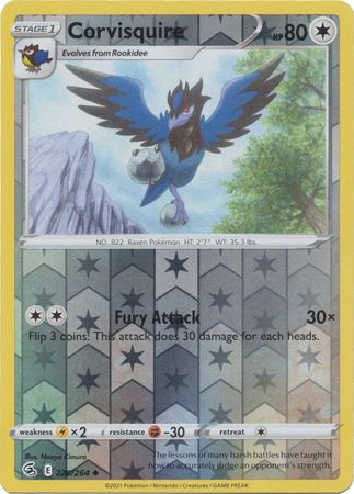 Karta Pokémon - Fusion Strike - 220/264 - Corvisquire (Reverse Holo)
