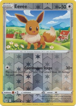 Karta Pokémon - Fusion Strike - 205/264 - Eevee (Reverse Holo)
