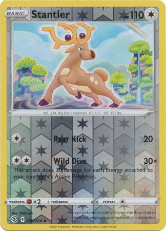 Karta Pokémon - Fusion Strike - 208/264 - Stantler (Reverse Holo)