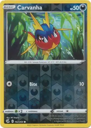 Karta Pokémon - Fusion Strike - 162/264 - Carvanha (Reverse Holo)