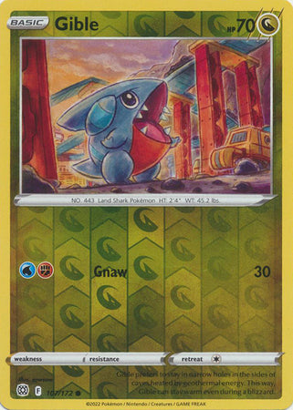 Karta Pokémon - Brilliant Stars - 107/172 - Gible (Reverse Holo)