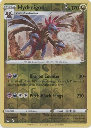 Karta Pokémon - Evolving Skies - 115/203 - Hydreigon (Reverse Holo)