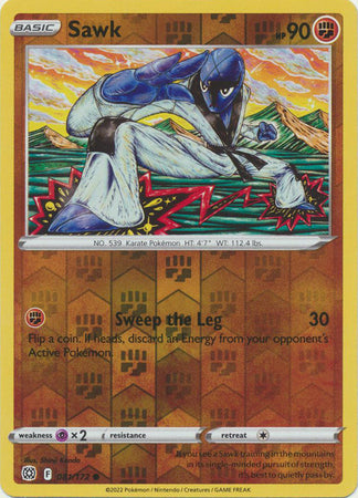 Karta Pokémon - Brilliant Stars - 081/172 - Sawk (Reverse Holo)