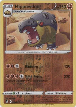 Karta Pokémon - Evolving Skies - 085/203 - Hippowdon (Reverse Holo)