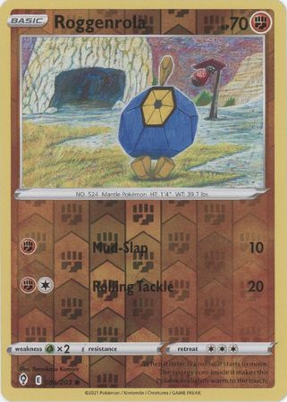 Karta Pokémon - Evolving Skies - 086/203 - Roggenrola (Reverse Holo)