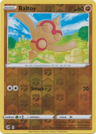 Karta Pokémon - Fusion Strike - 144/264 - Baltoy (Reverse Holo)