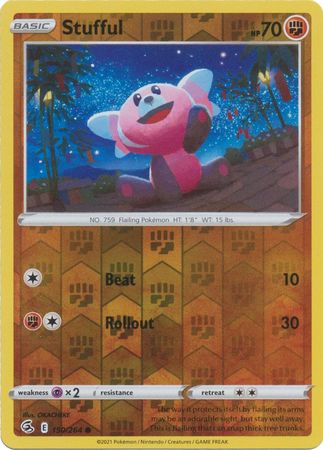 Karta Pokémon - Fusion Strike - 150/264 - Stufful (Reverse Holo)
