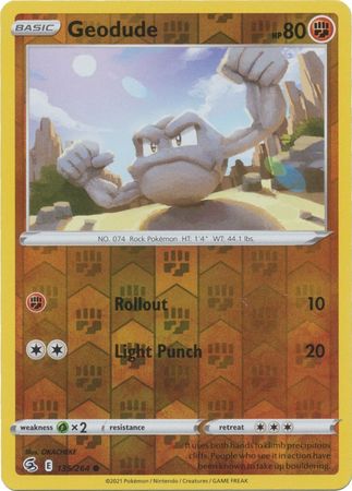 Karta Pokémon - Fusion Strike - 135/264 - Geodude (Reverse Holo)