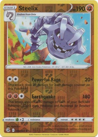 Karta Pokémon - Fusion Strike - 139/264 - Steelix (Reverse Holo)