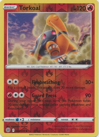 Karta Pokémon - Brilliant Stars - 023/172 - Torkoal (Reverse Holo)