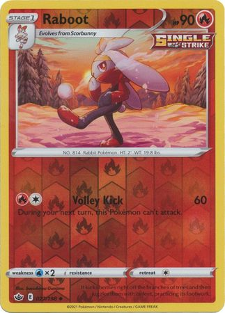 Chilling Reign - 027/198 - Raboot (Reverse Holo)