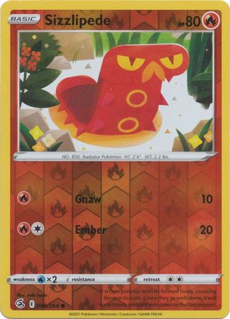 Karta Pokémon - Fusion Strike - 046/264 - Sizzlipede (Reverse Holo)