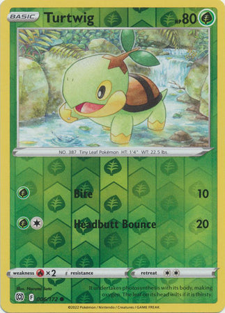 Karta Pokémon - Brilliant Stars - 006/172 - Turtwig (Reverse Holo)