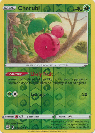 Karta Pokémon - Brilliant Stars - 012/172 - Cherubi (Reverse Holo)