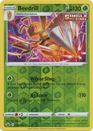 Chilling Reign - 003/198 - Beedrill (Reverse Holo)