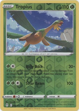 Karta Pokémon - Evolving Skies - 006/203 - Tropius (Reverse Holo)