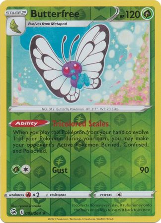 Karta Pokémon - Fusion Strike - 003/264 - Butterfree (Reverse Holo)