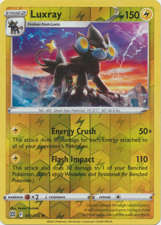 Karta Pokémon - Brilliant Stars - 051/172 - Luxray (Reverse Holo)