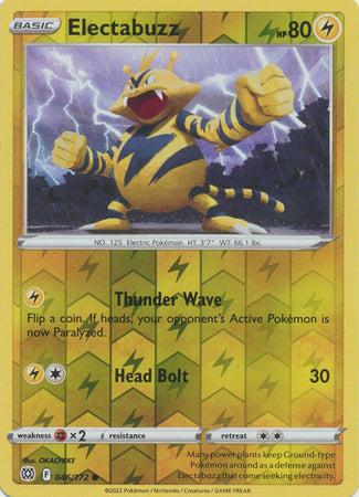 Karta Pokémon - Brilliant Stars - 046/172 - Electabuzz (Reverse Holo)