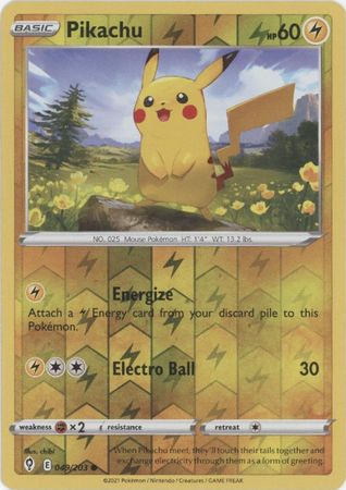 Karta Pokémon - Evolving Skies - 049/203 - Pikachu (Reverse Holo)