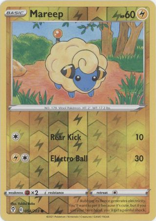 Karta Pokémon - Evolving Skies - 054/203 - Mareep (Reverse Holo)