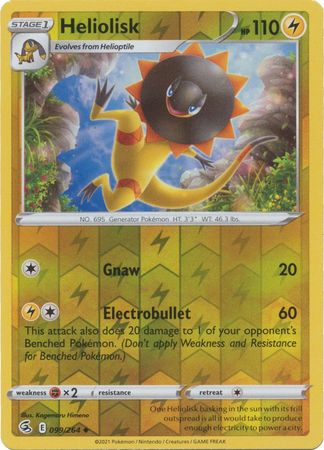 Karta Pokémon - Fusion Strike - 099/264 - Heliolisk (Reverse Holo)