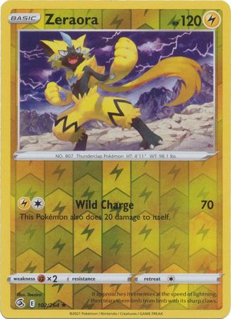 Karta Pokémon - Fusion Strike - 102/264 - Zeraora (Reverse Holo)