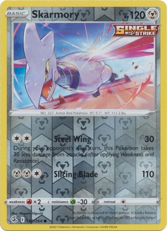 Karta Pokémon - Fusion Strike - 182/264 - Skarmory (Reverse Holo)