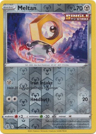 Karta Pokémon - Fusion Strike - 188/264 - Meltan (Reverse Holo)