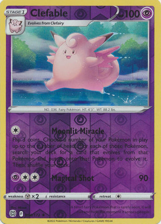 Karta Pokémon - Brilliant Stars - 054/172 - Clefable (Reverse Holo)