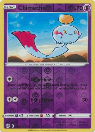 Karta Pokémon - Brilliant Stars - 063/172 - Chimecho (Reverse Holo)