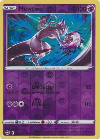 Karta Pokémon - Brilliant Stars - 056/172 - Mewtwo (Reverse Holo)