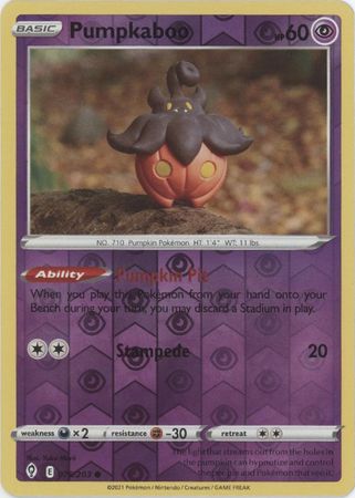 Karta Pokémon - Evolving Skies - 076/203 - Pumpkaboo (Reverse Holo)