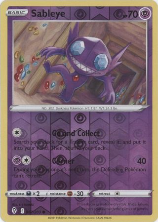Karta Pokémon - Evolving Skies - 067/203 - Sableye (Reverse Holo)
