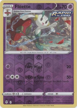 Karta Pokémon - Evolving Skies - 072/203 - Floette (Reverse Holo)