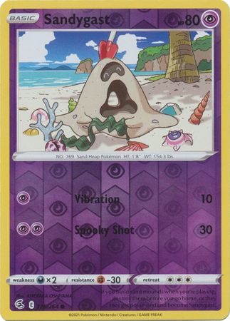 Karta Pokémon - Fusion Strike - 125/264 - Sandygast (Reverse Holo)