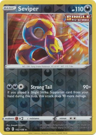 Chilling Reign - 102/198 - Seviper (Reverse Holo)