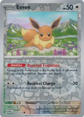 Prismatic Evolutions - 074/131 - Eevee (Reverse Holo)